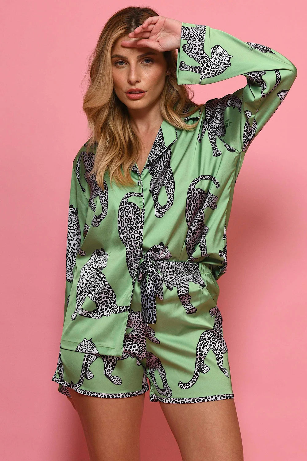 MISVC Short doll Long sleeve Green Panther