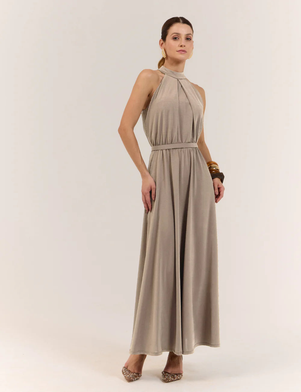 STRSS Jersey Silver Long Dress