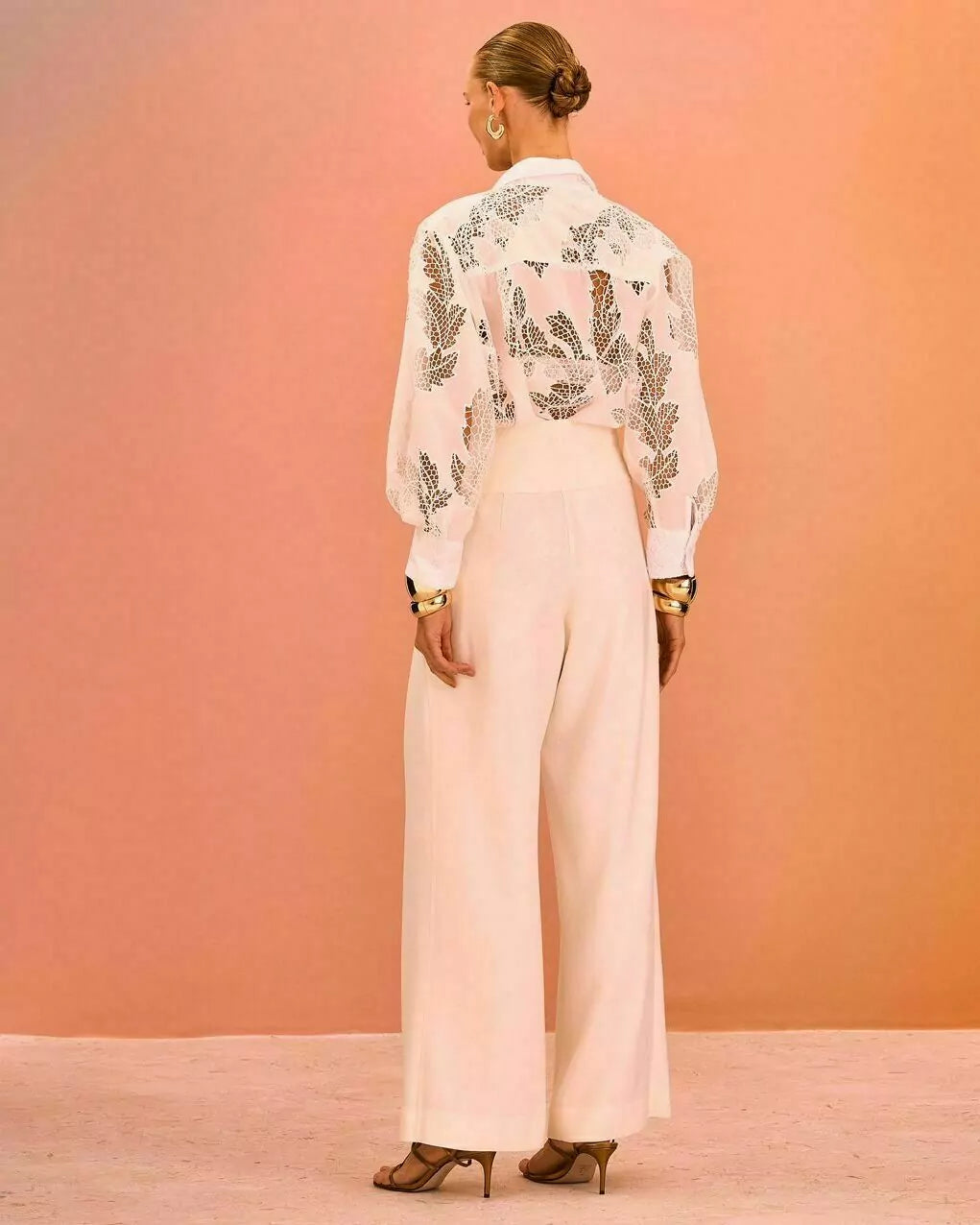 GTA Embroidered Floral Oversized Shirt