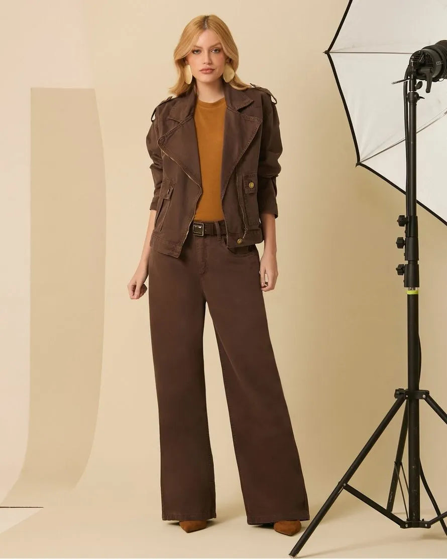 ANF Sarja Straight Brown Pants