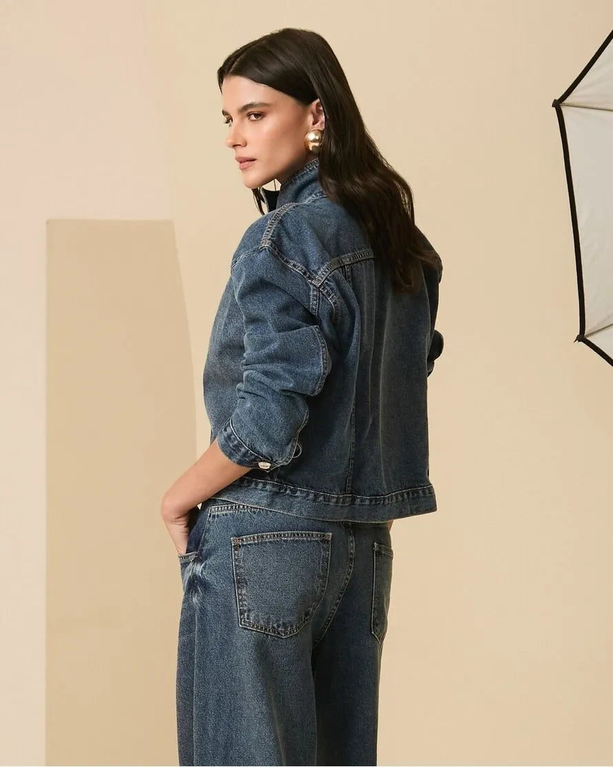 ANF Wrap Style Denim Jacket