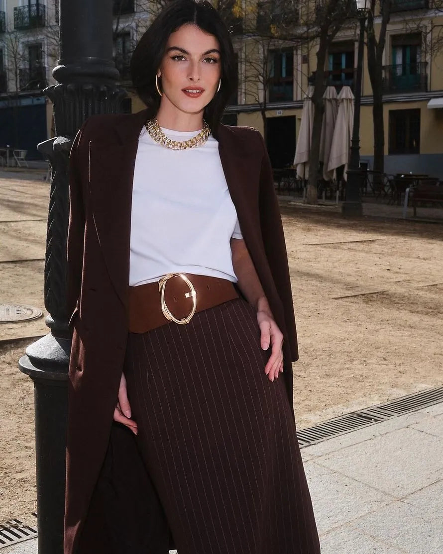 ANF Brown Heavy Trench Coat