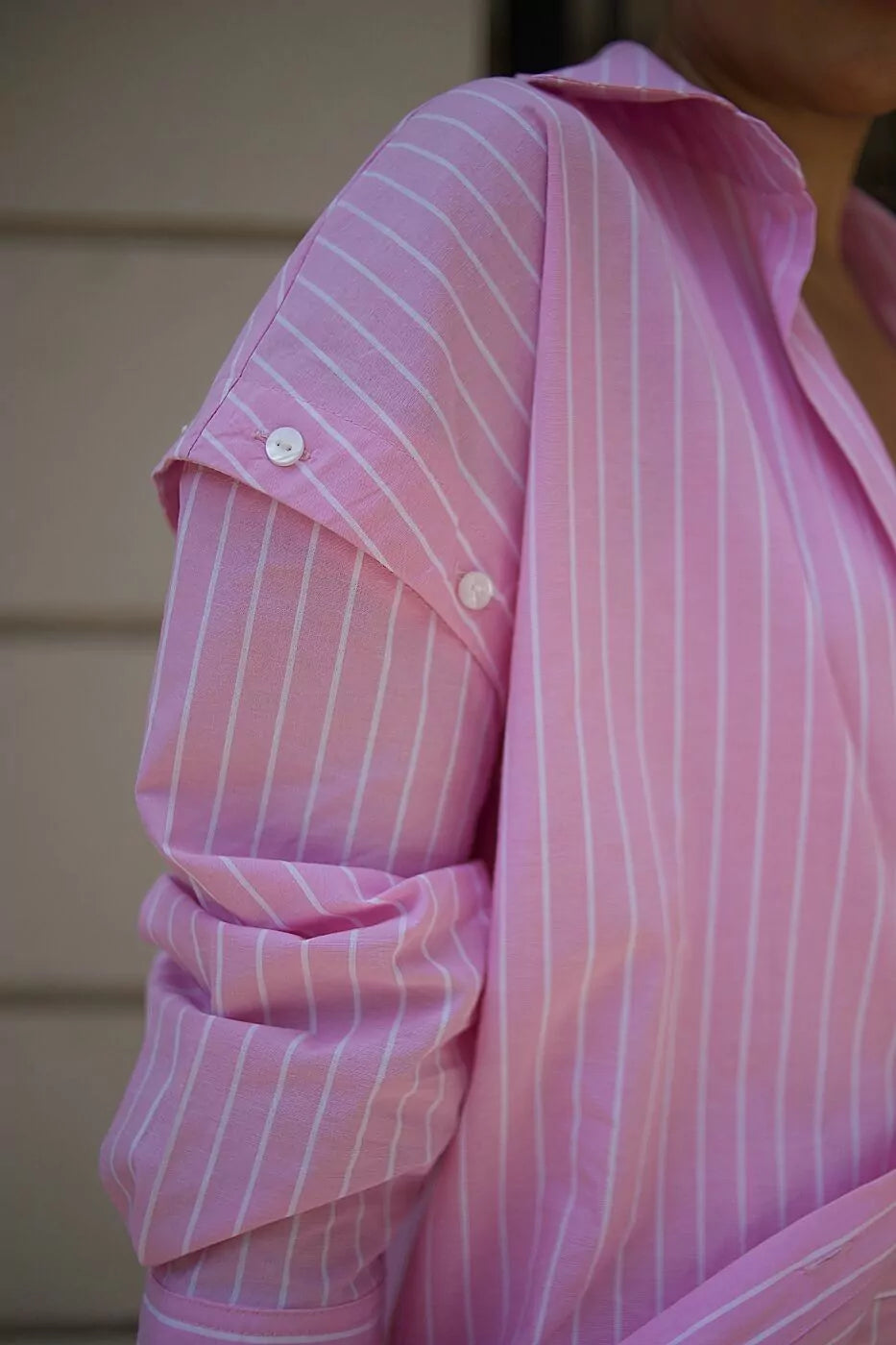 ML Cotton Shirt Comfy Set Pink