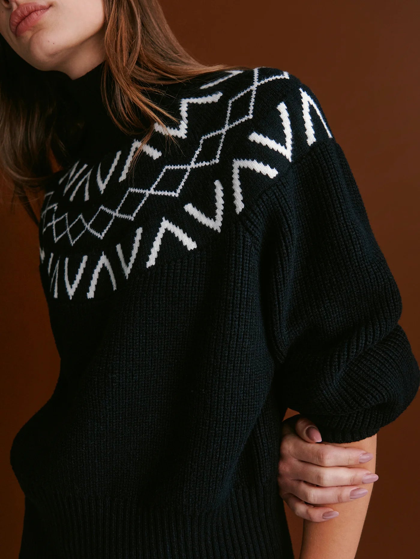VLY Marcie Yoke Knit Black