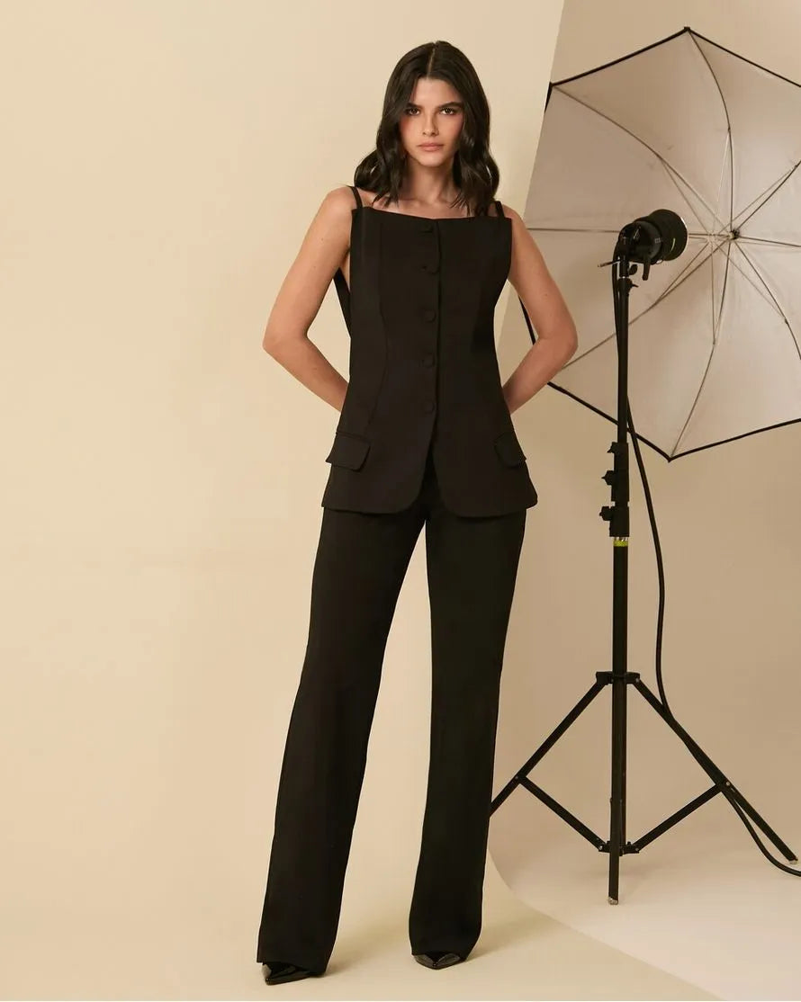 ANF Black Tailored Set