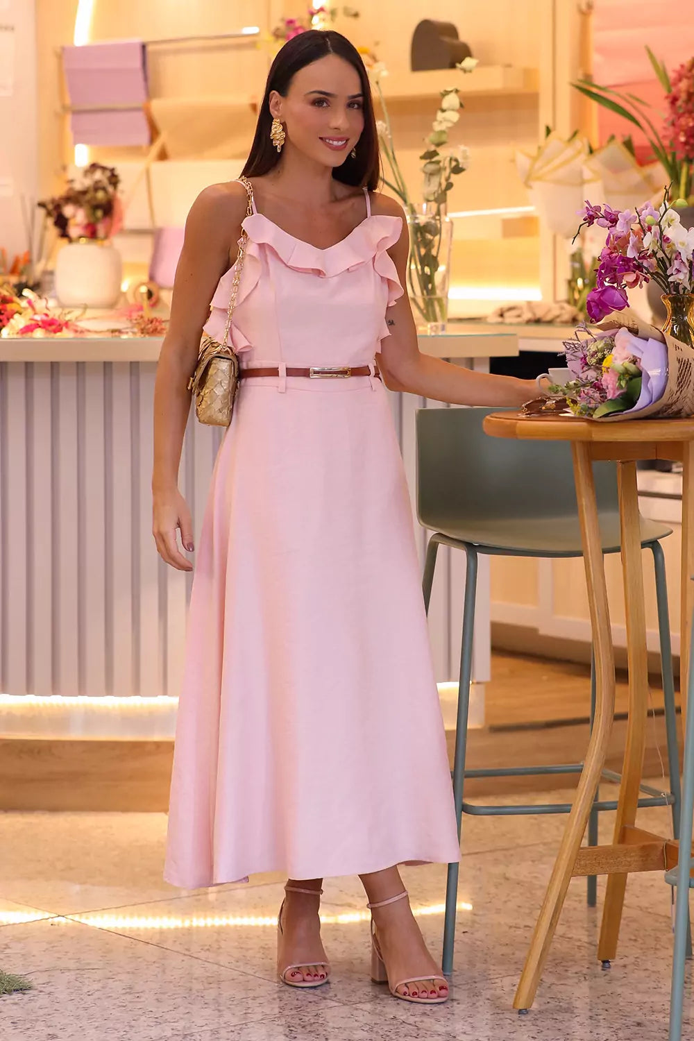 KSSE Romantic Pink Summer Dress