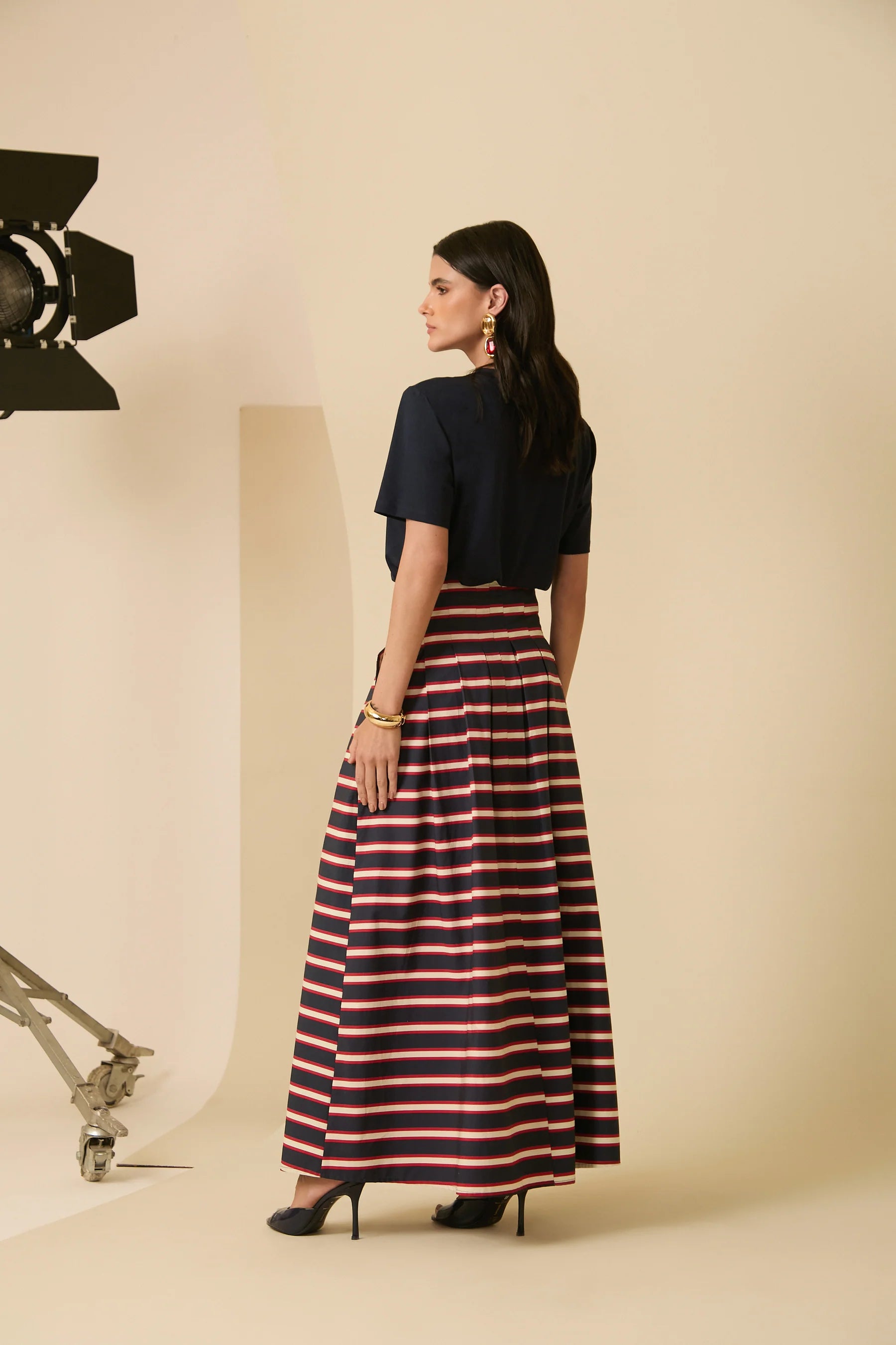 ANF Navy Midi Skirt