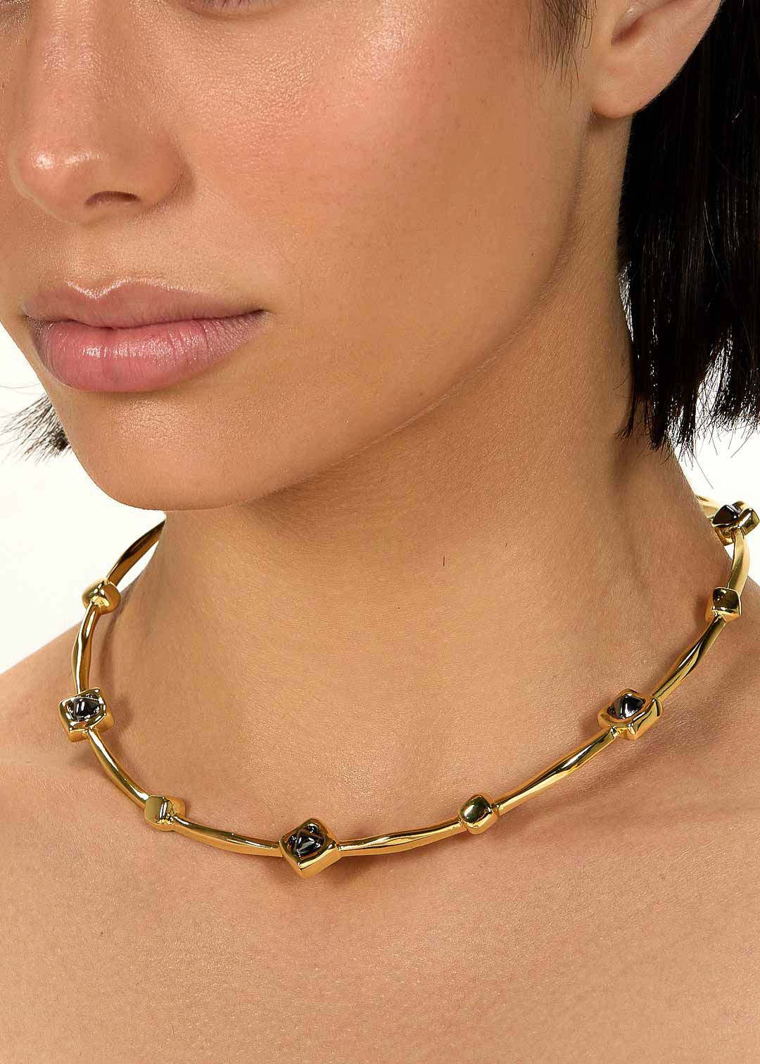 BHP Fine Cube Chocker Bicolor Revolution Gold