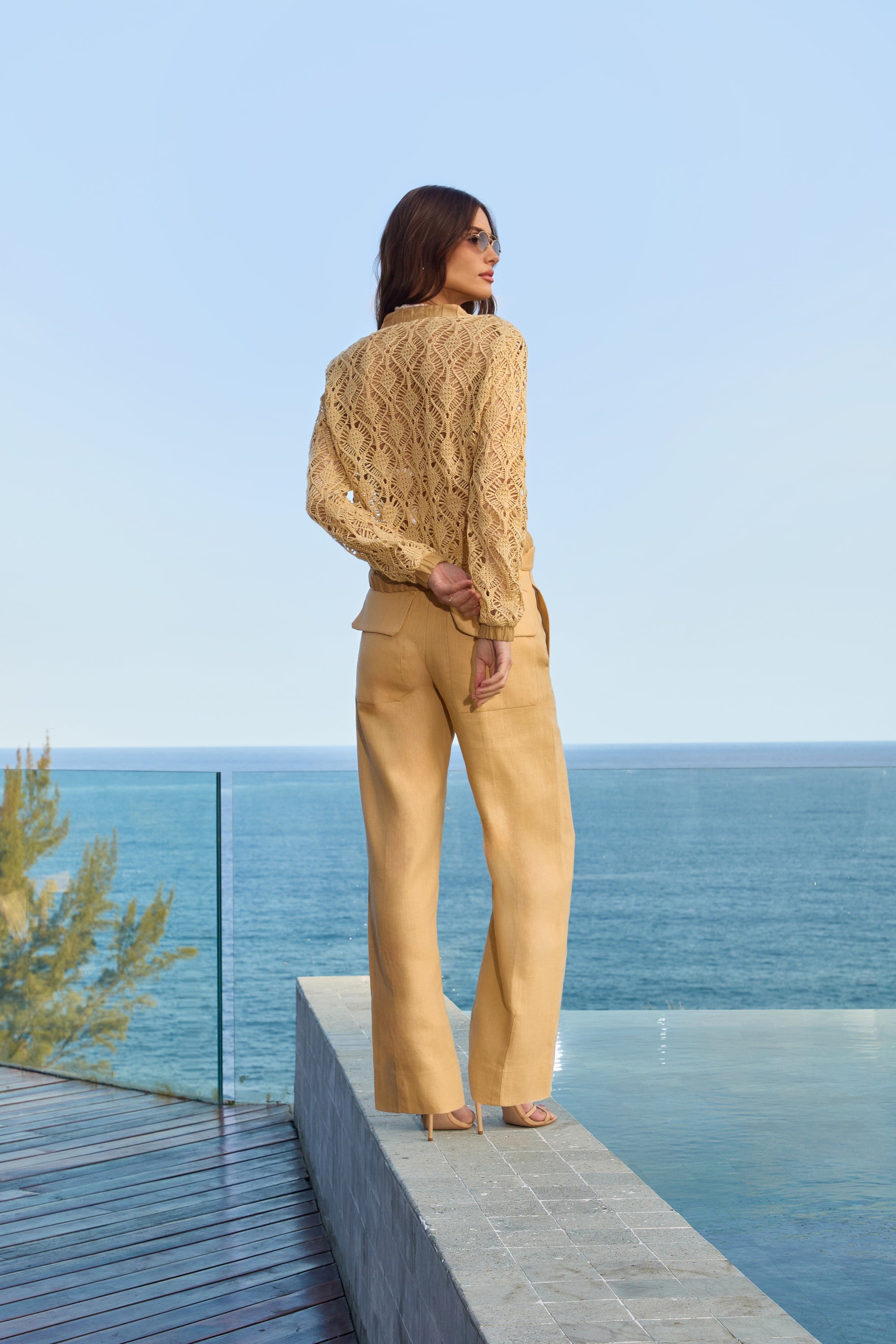 SKU Raffia Weave Jacket Desert
