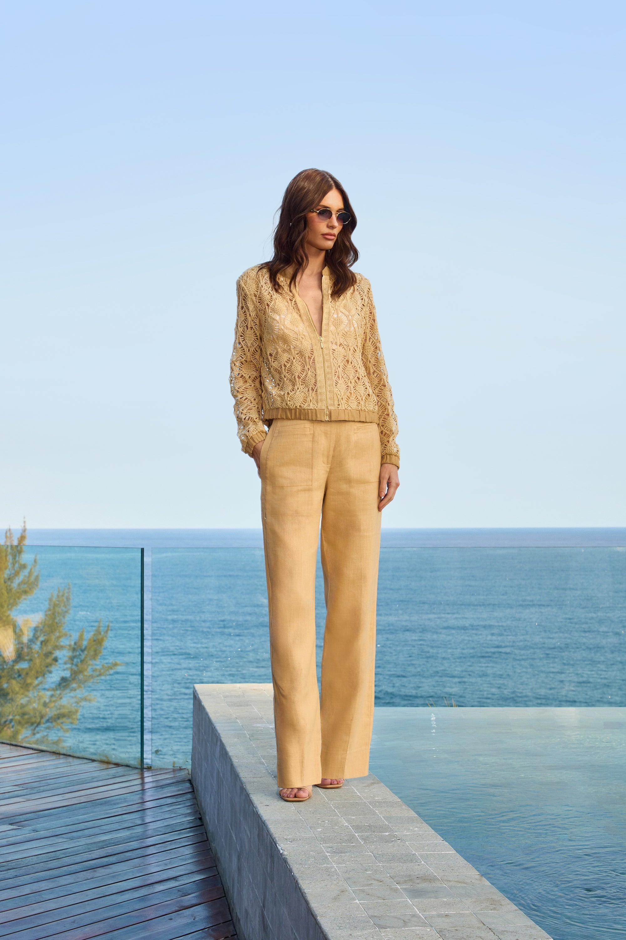 SKU Raffia Weave Jacket Desert