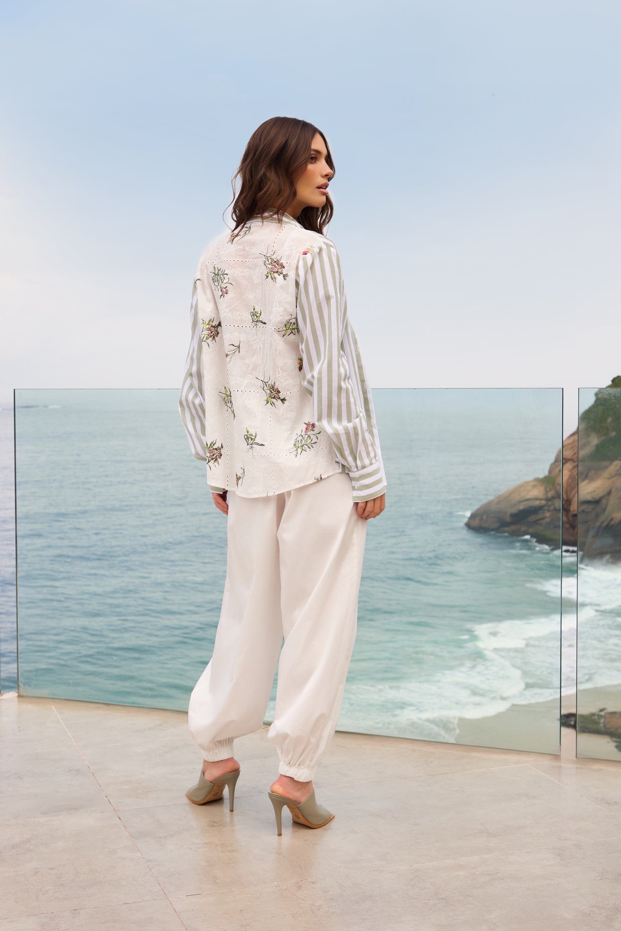 SKU Top + Shirt Embroidered Set