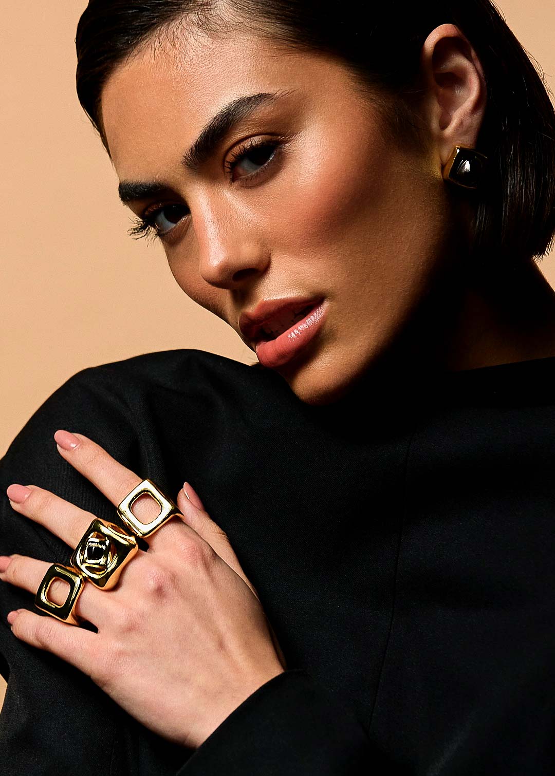 BHP Bicolor Small Earrings Revolution Gold