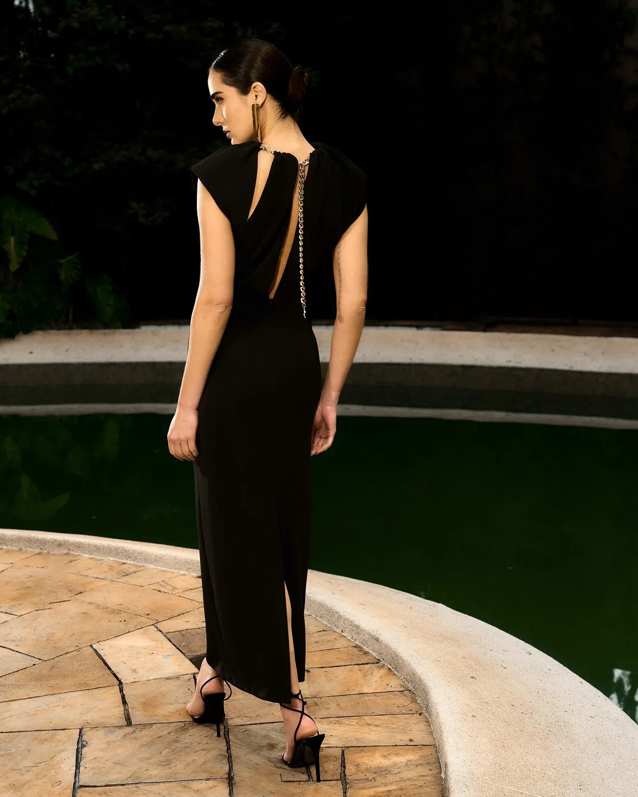 ANF Carol Maxi Midi Black Dress