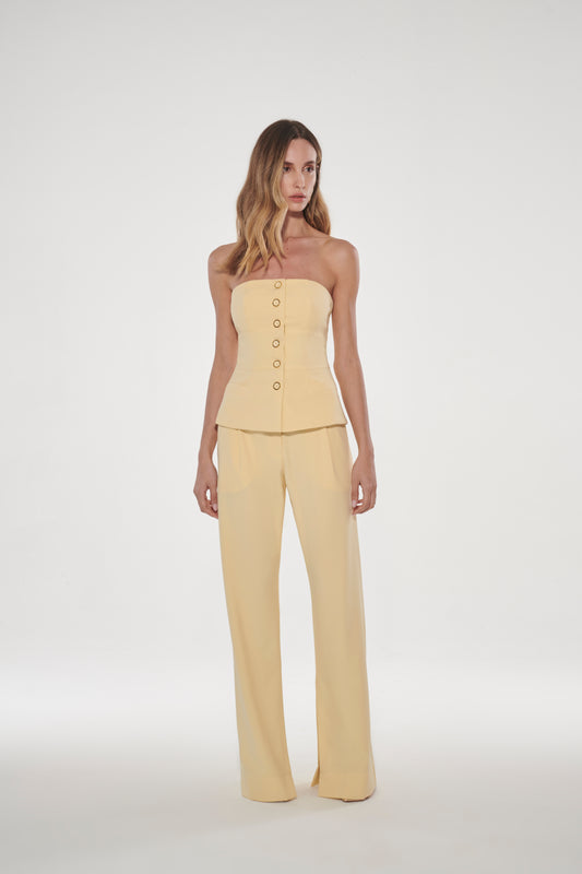 FC Butter Set Strapless Top with Wide Leg pants