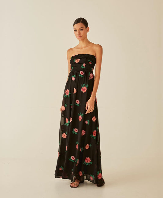 LCHO Roses Embroidered Long Dress