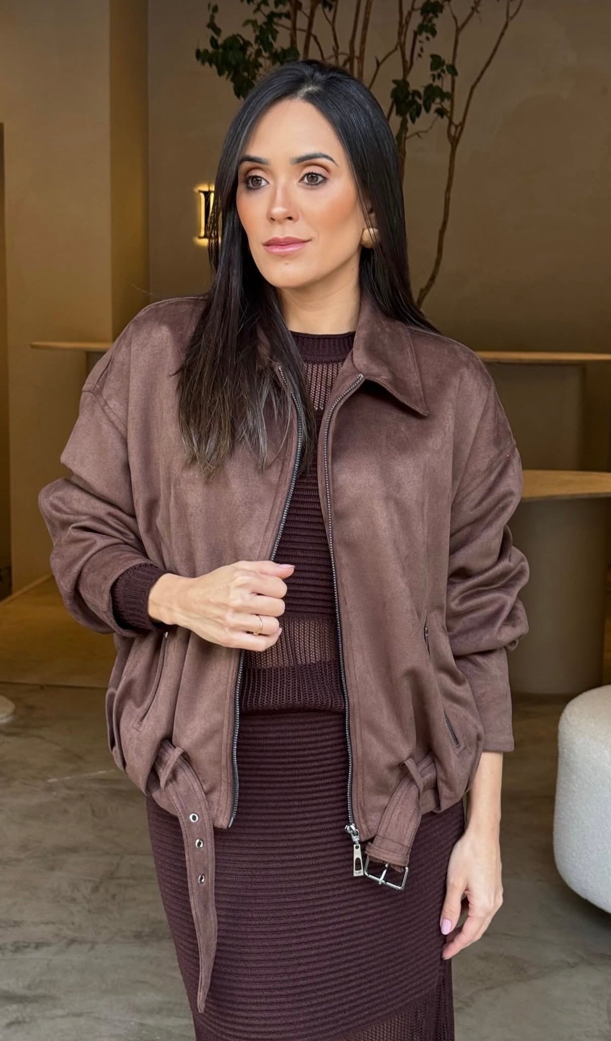 SKU Suede Leather Cocoa Jacket