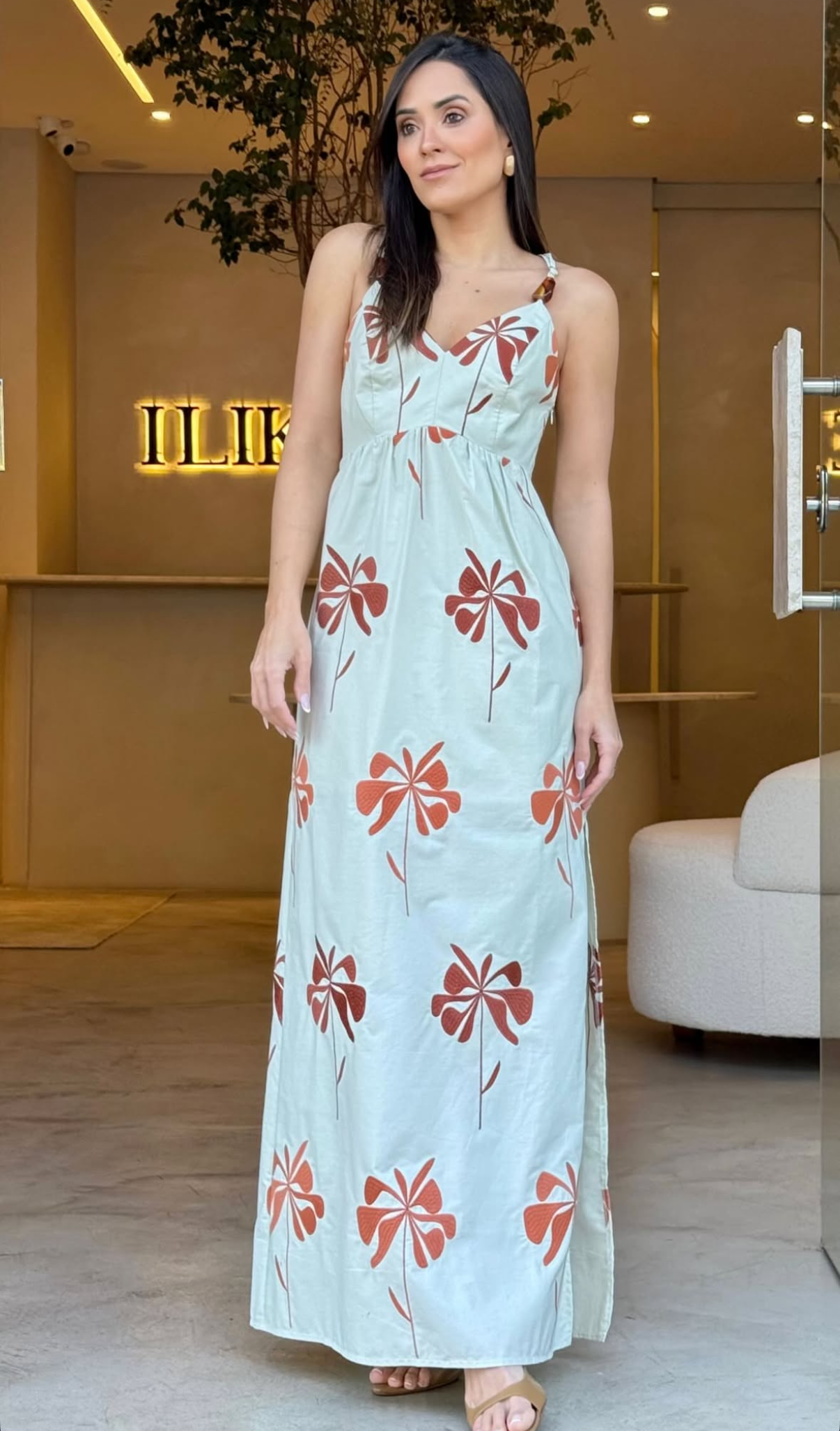 SKU Maxi Flowers Midi Dress
