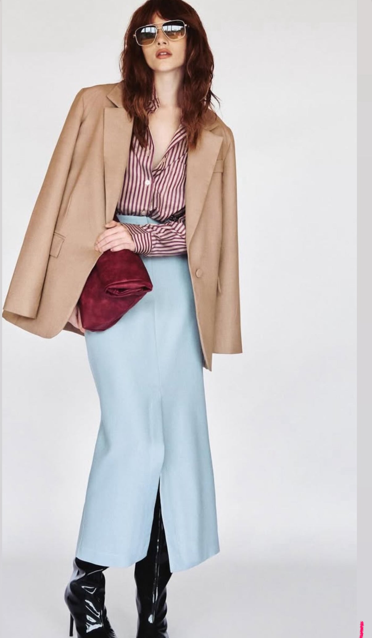 KLL Burgundy Striped Shirt