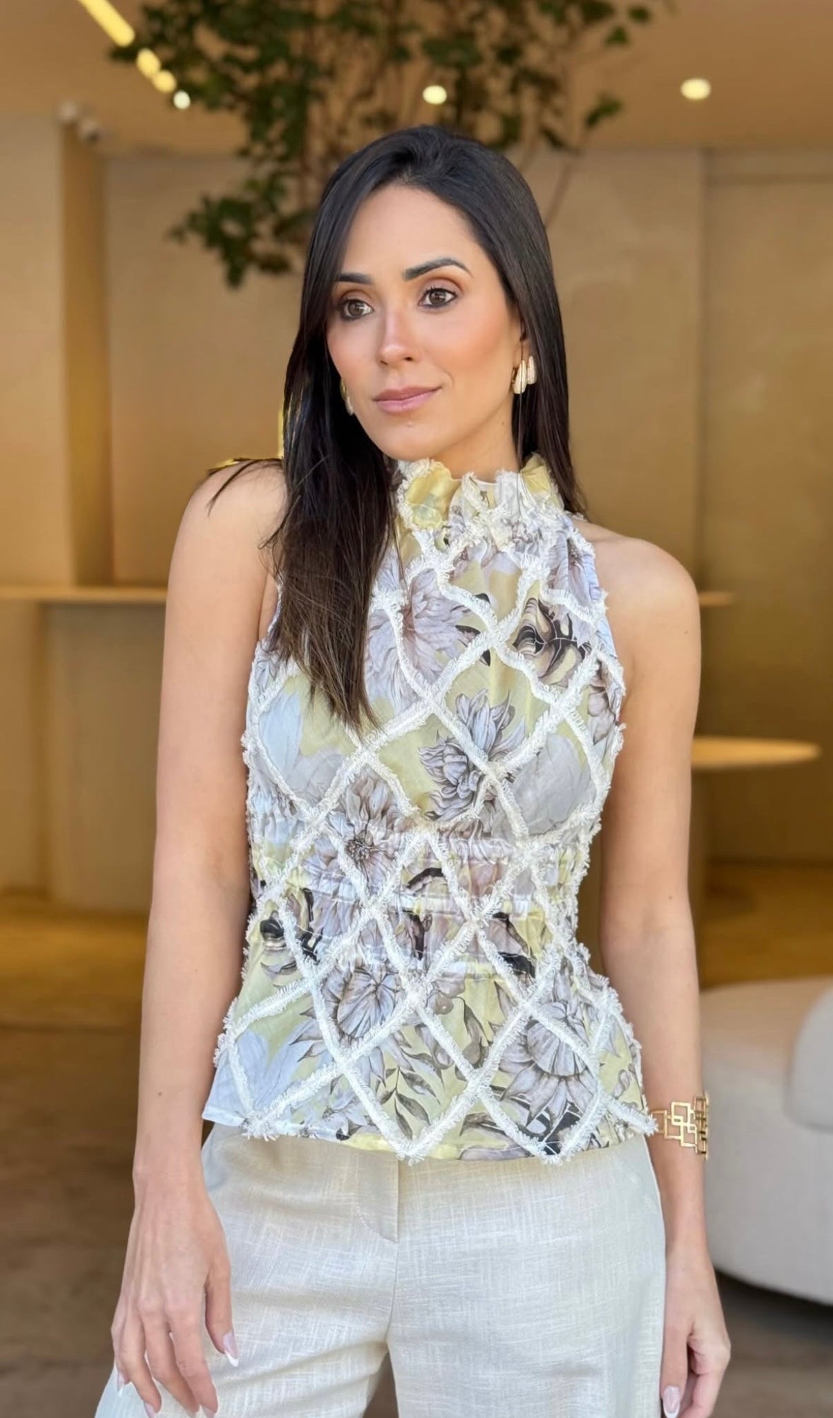 SKU Garden Blouse Light Yellow