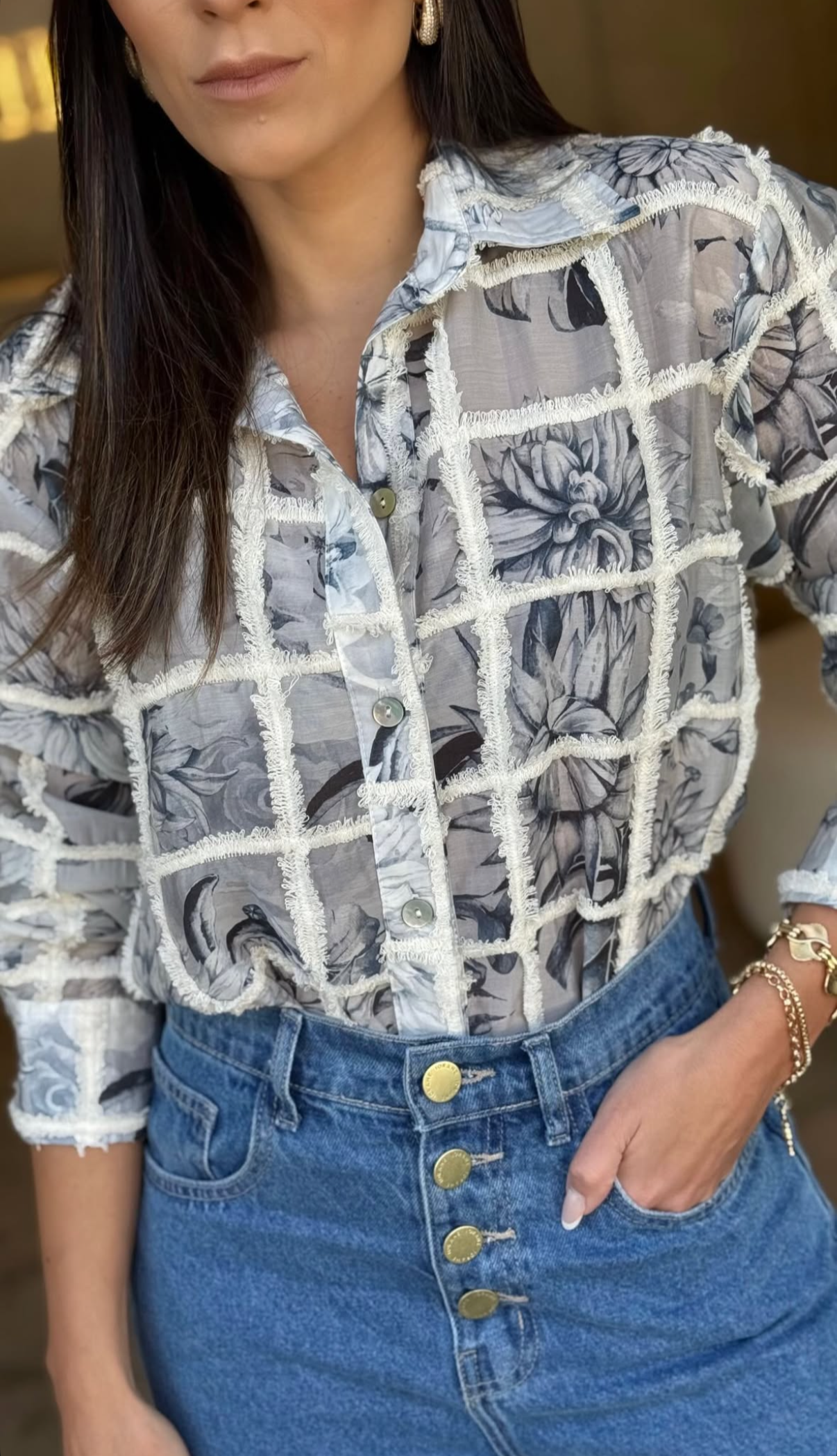SKU Garden Shirt Blue Jeans