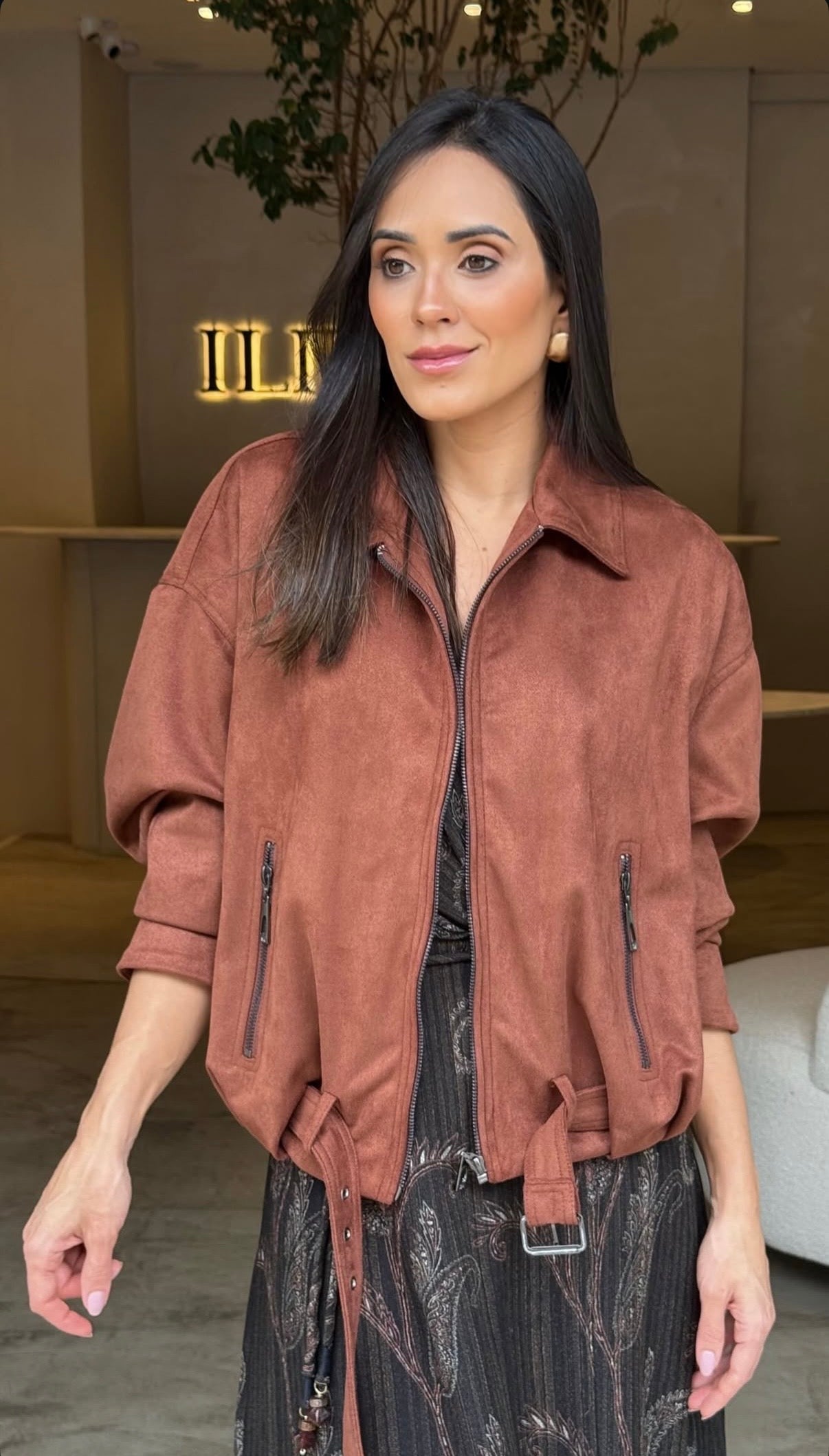 SKU Suede Leather Chocolate Jacket