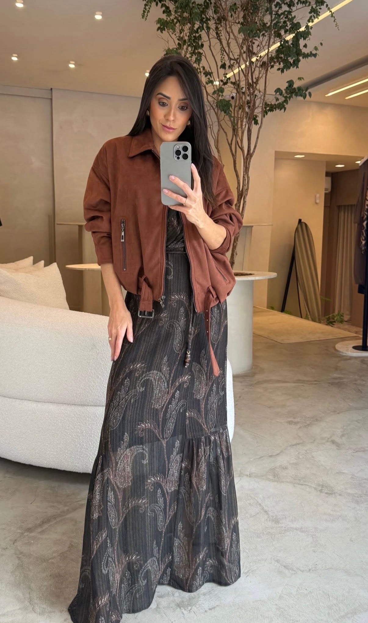 SKU Suede Leather Chocolate Jacket