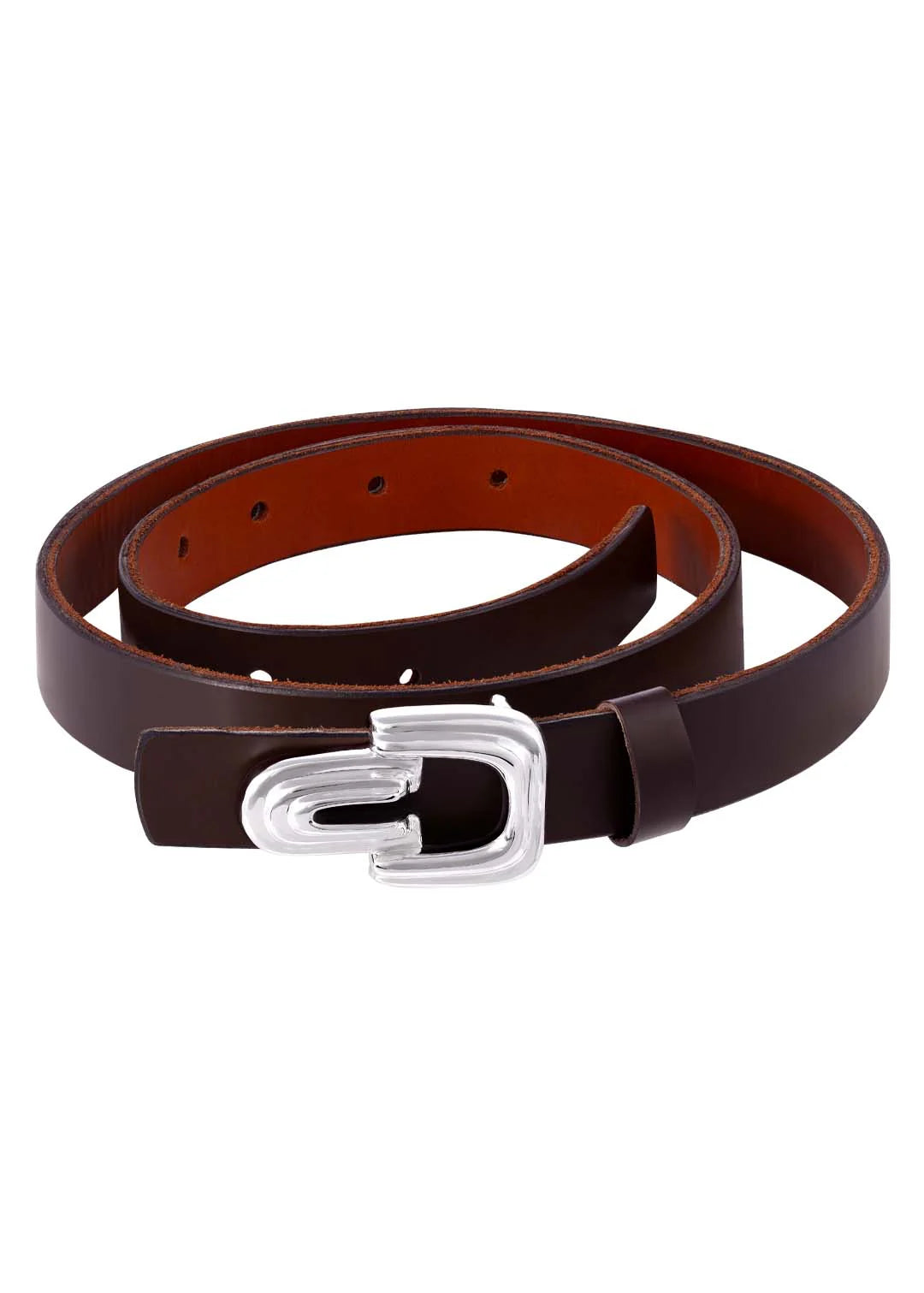 BHP Eixo Double Side Silver Leather Belt