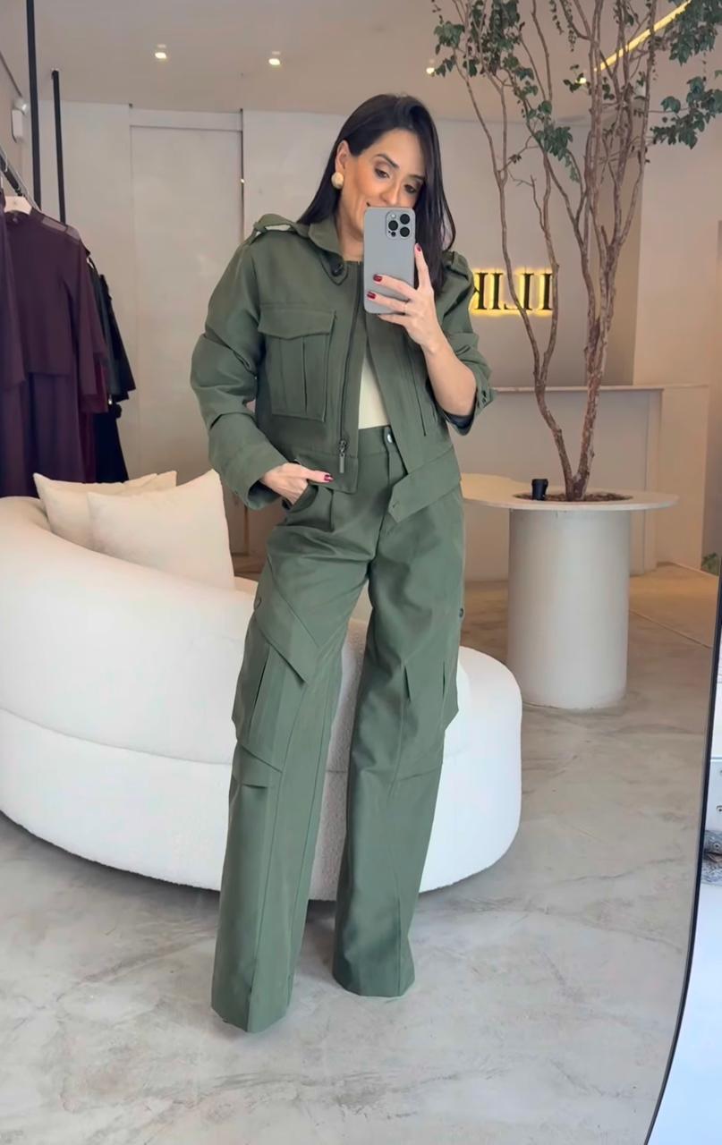 SKU Removable Collar Jacket Olive