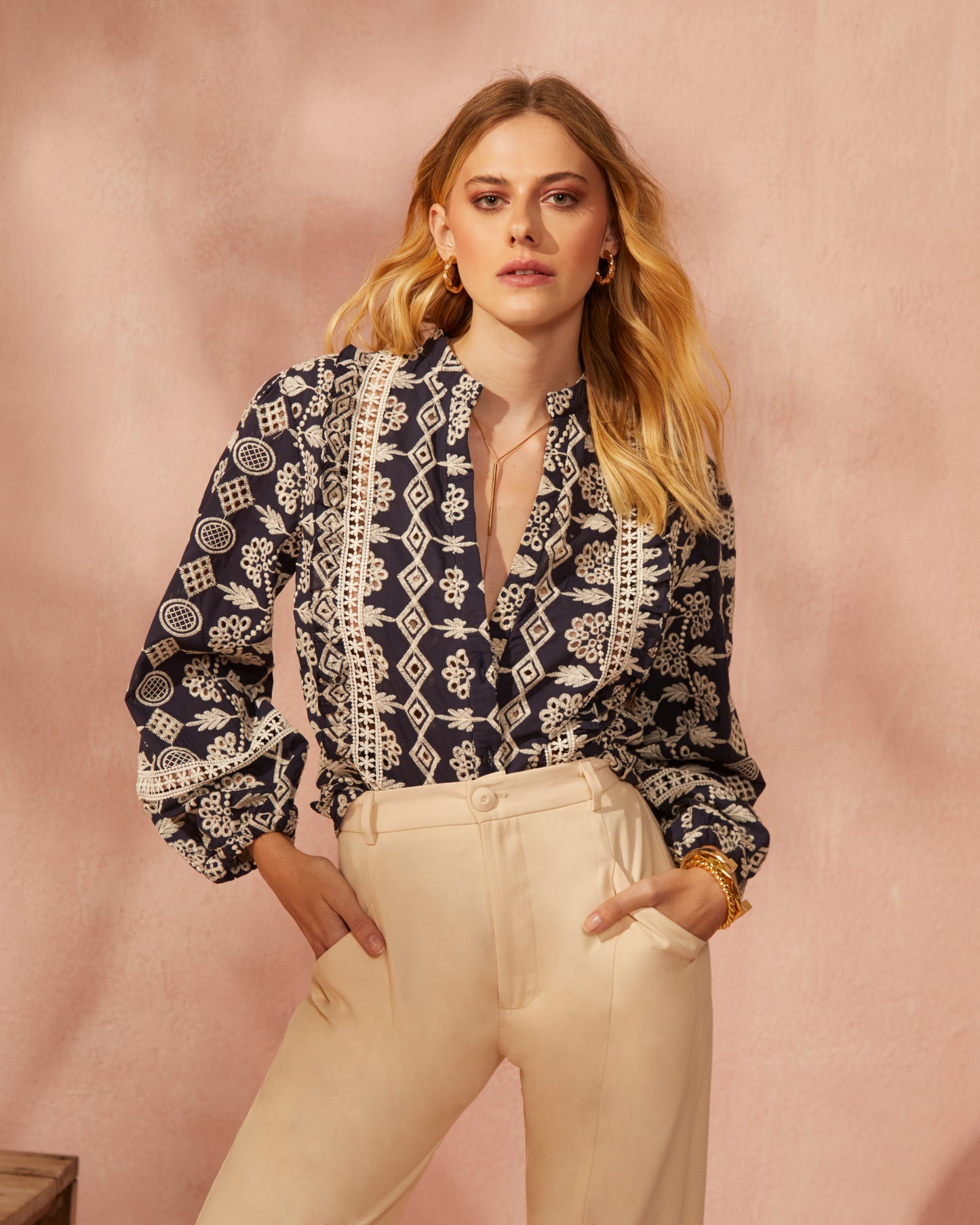 RD Marine Embroidered Laise Shirt