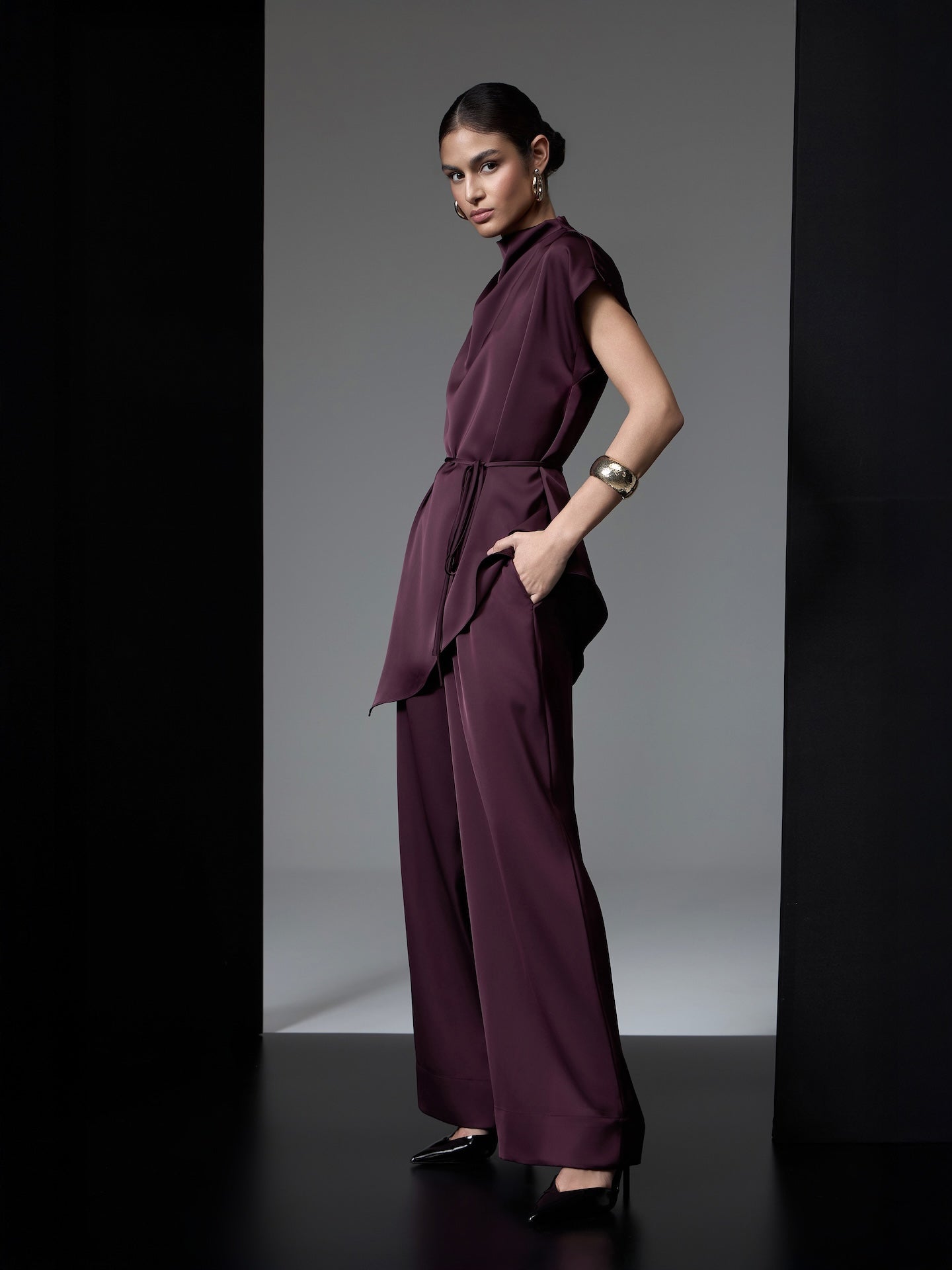 STRSS Purple Satin Chic Set