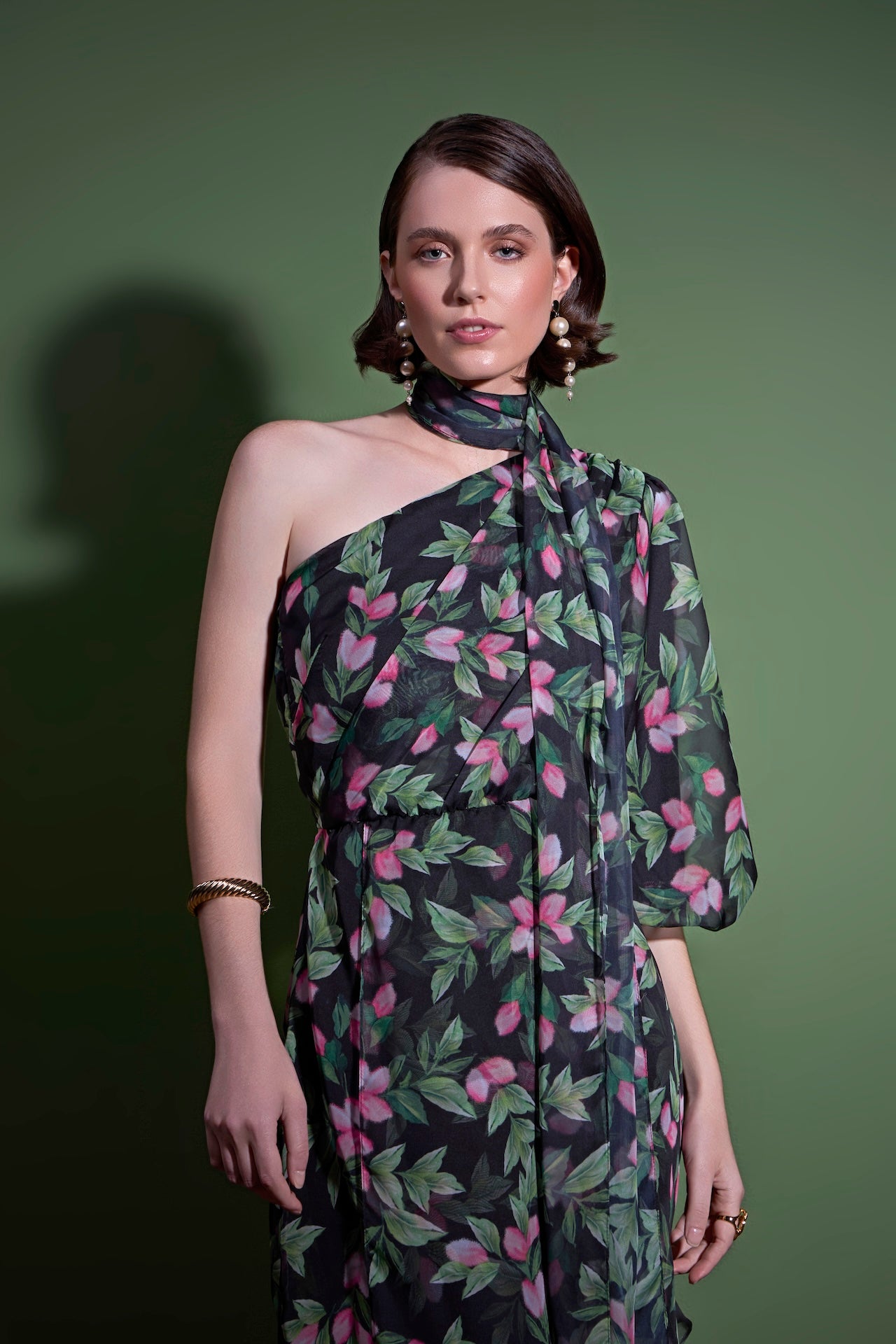STRSS Short Slik Flower Dress