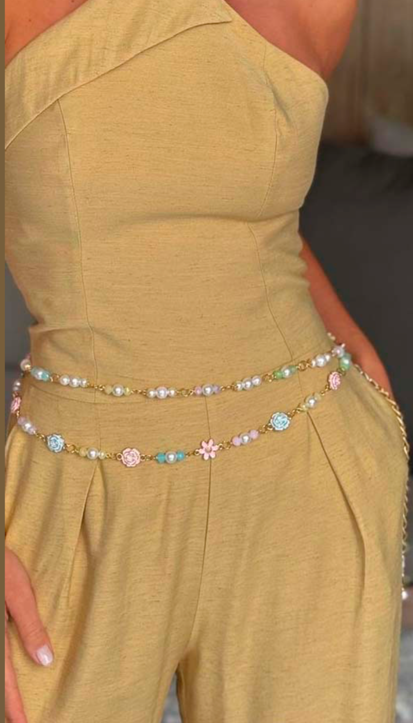 ANF Color Gems & flowers  Chain Belt