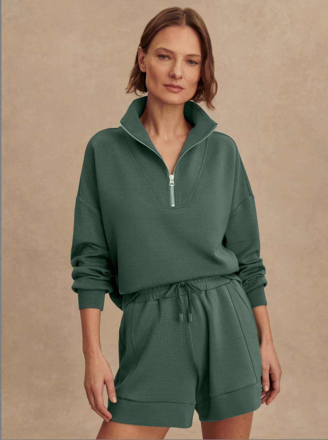 VLY Half Zip Sweat Green Forest