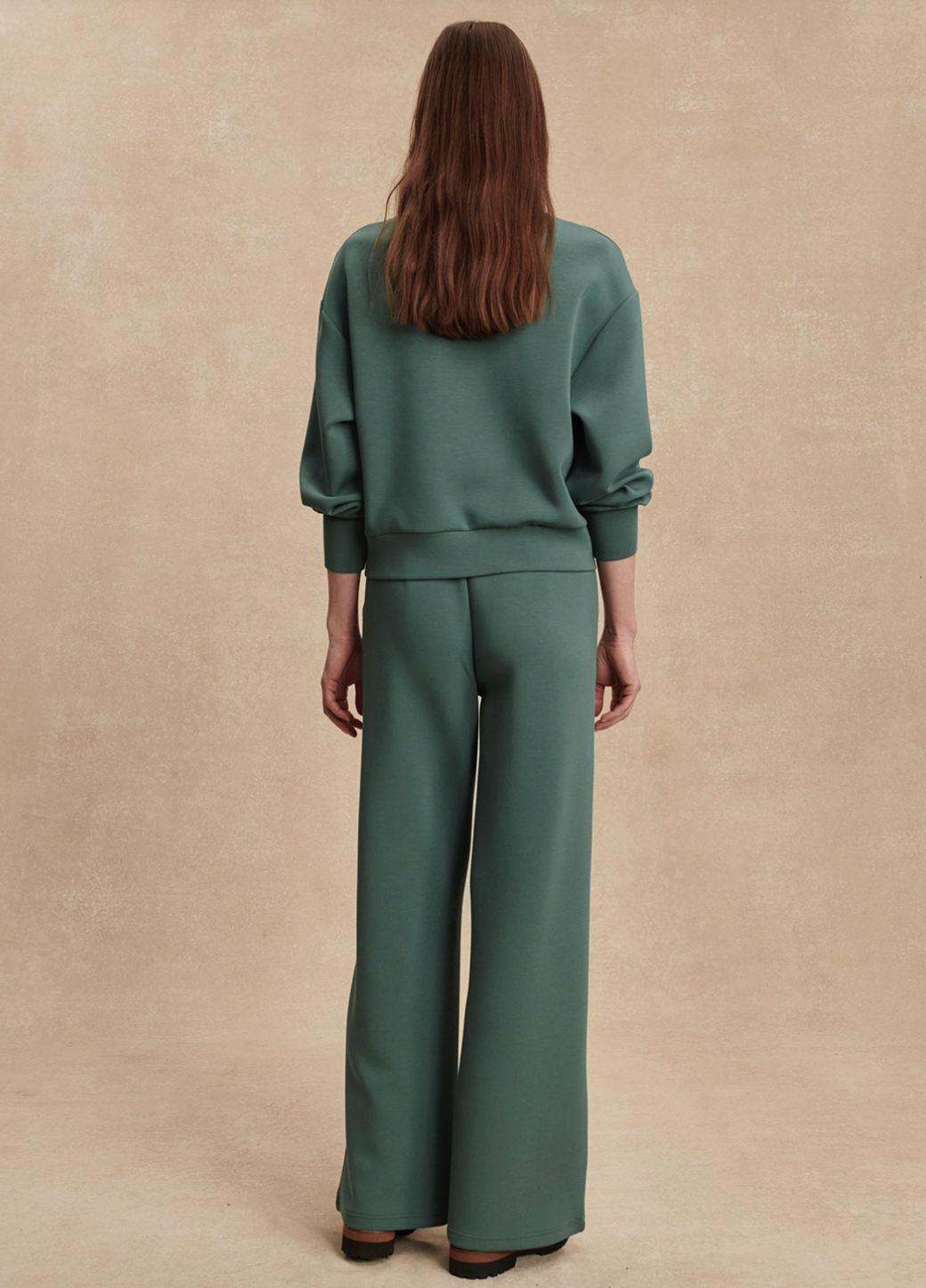 VLY The Extra Wide Leg Pants Green Forest