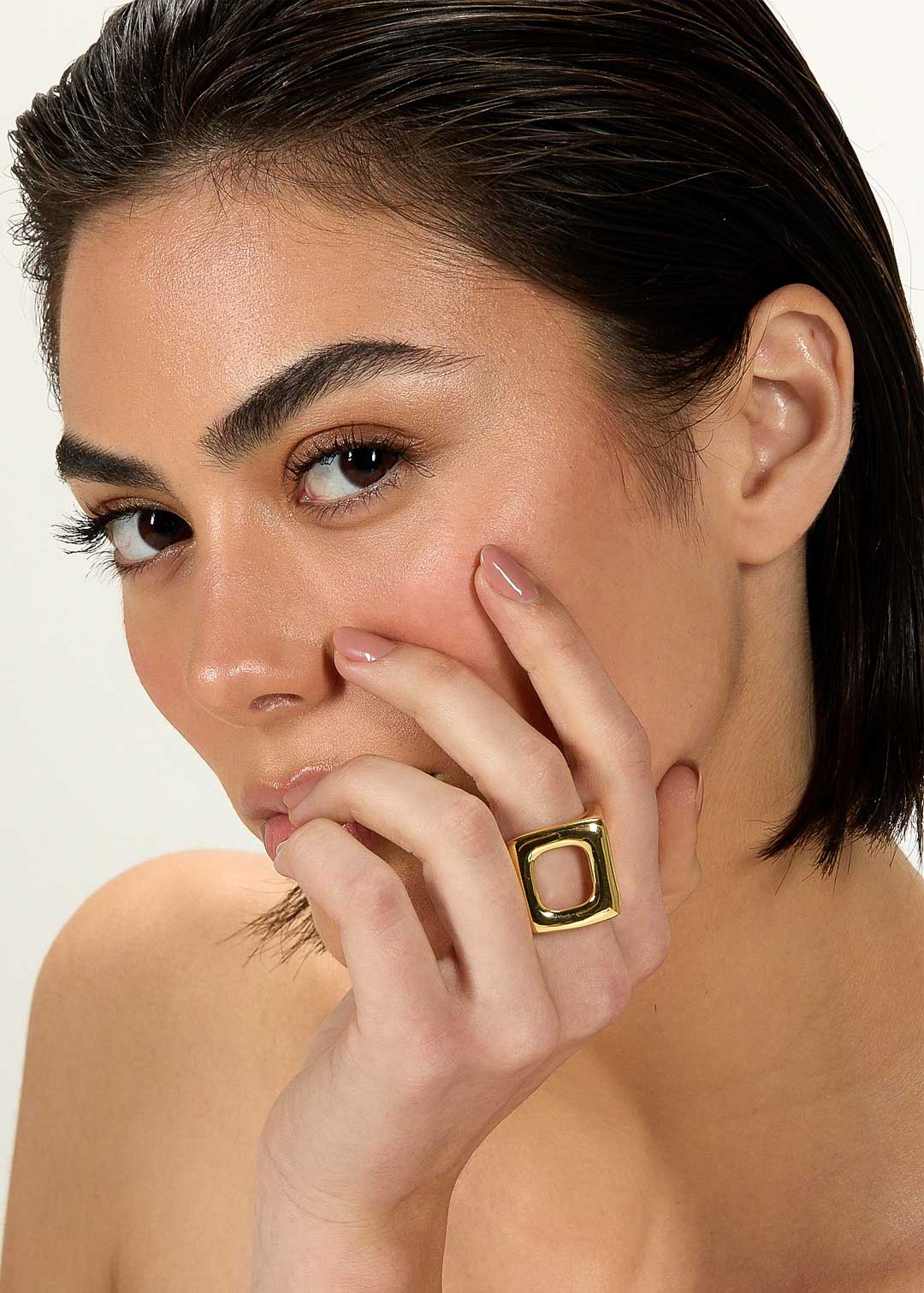 BHP Cube Revolution Ring Gold