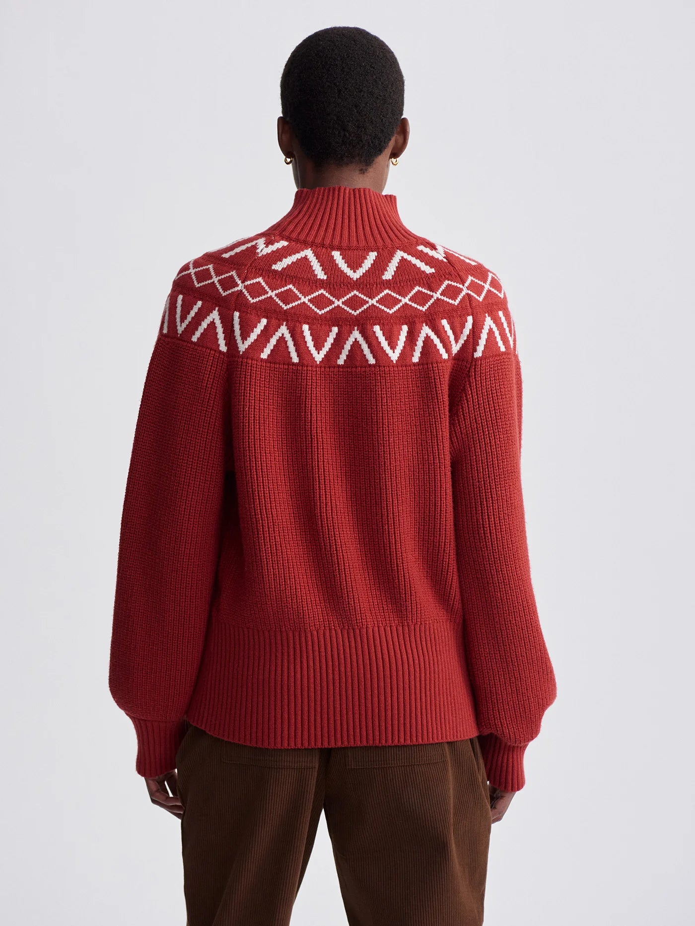 VLY Marcie Yoke Knit Red