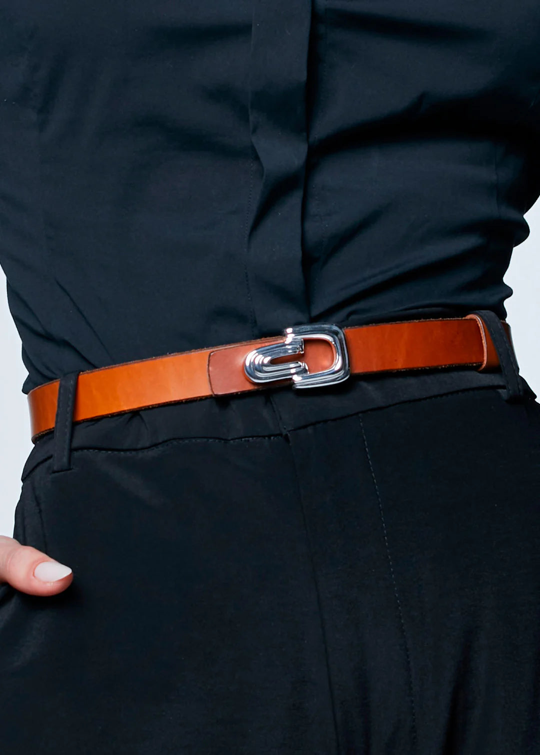 BHP Eixo Double Side Silver Leather Belt