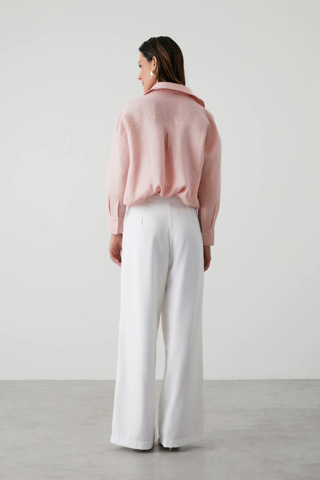 CLM Chloe Linen Shirt Baby Pink