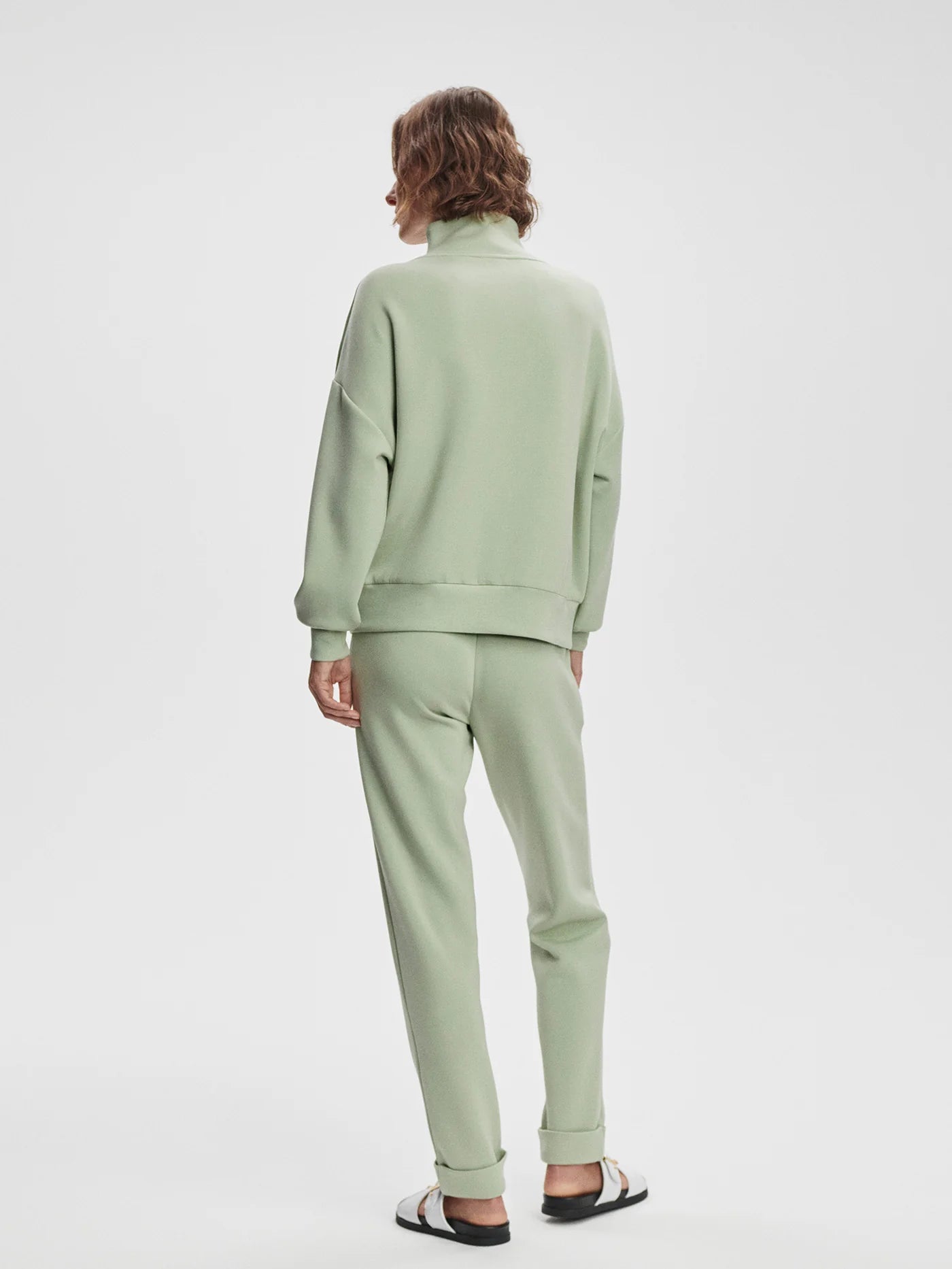 VLY Half Zip Sweat Green Tea