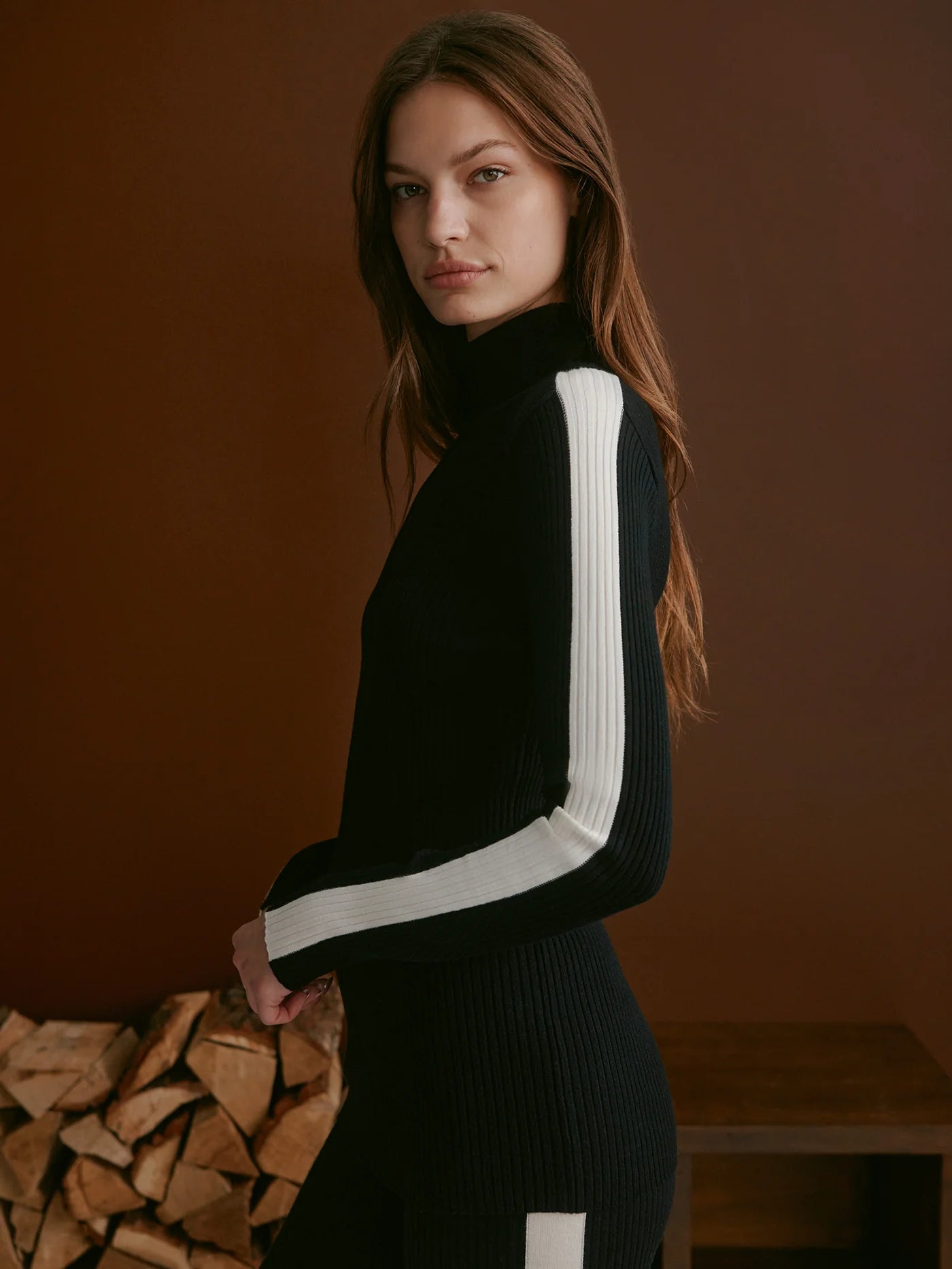 VLY Leopold Roll Neck Knit Black