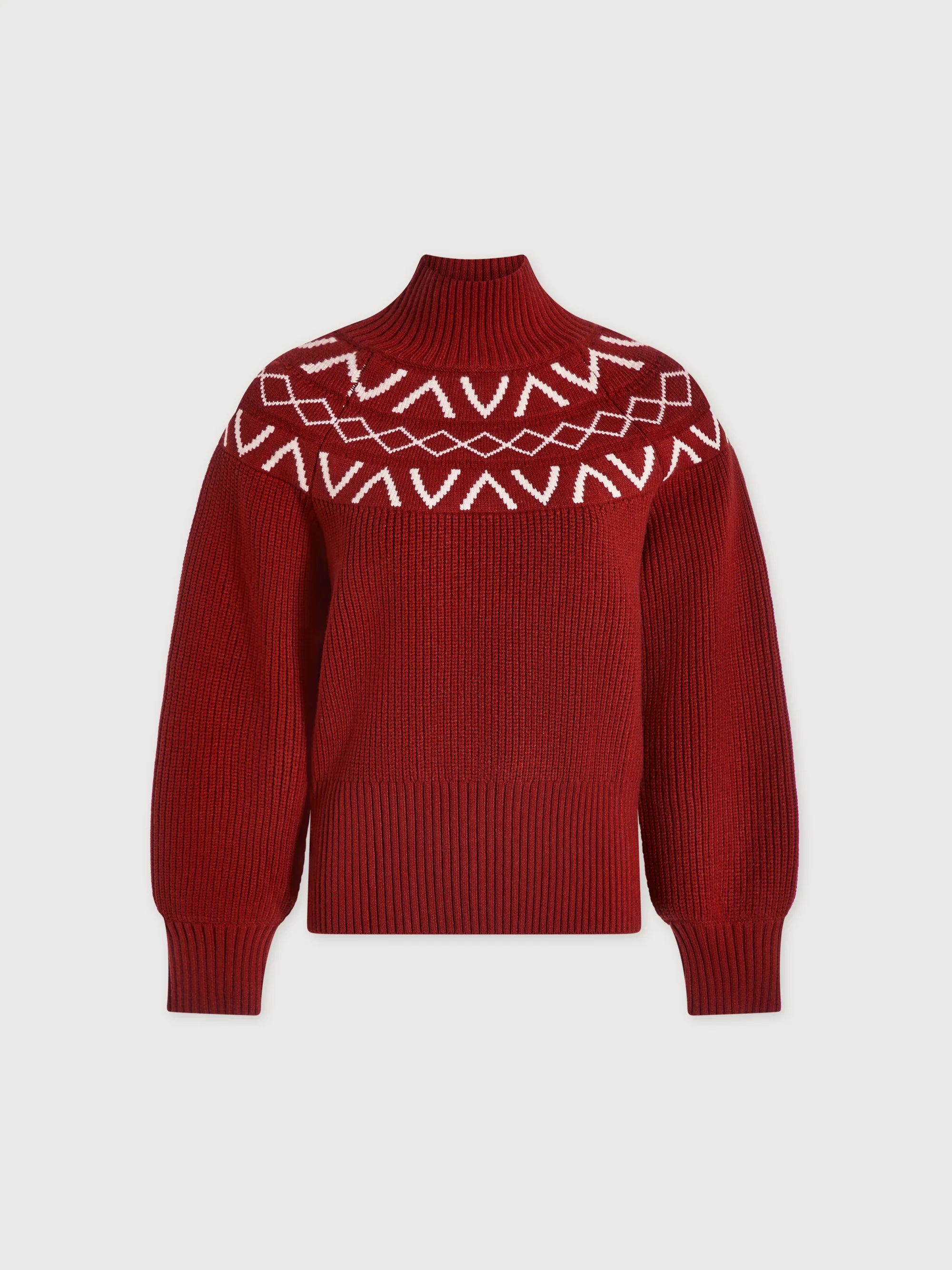VLY Marcie Yoke Knit Red