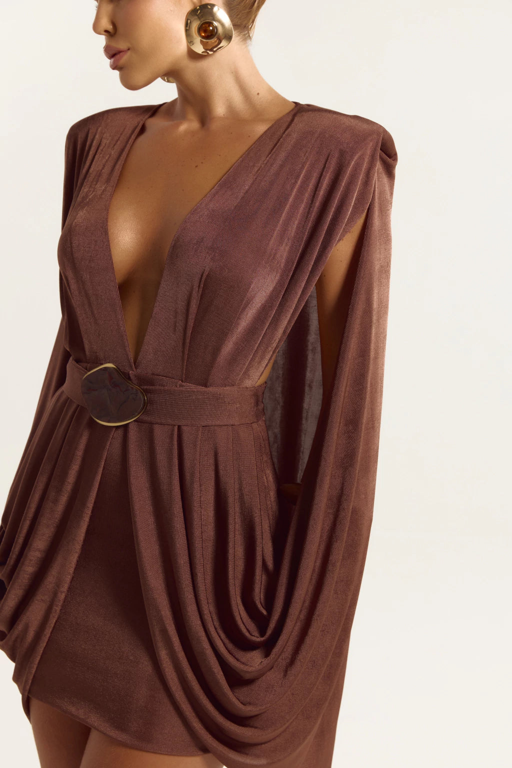 CLDX Mini Dress with Cape