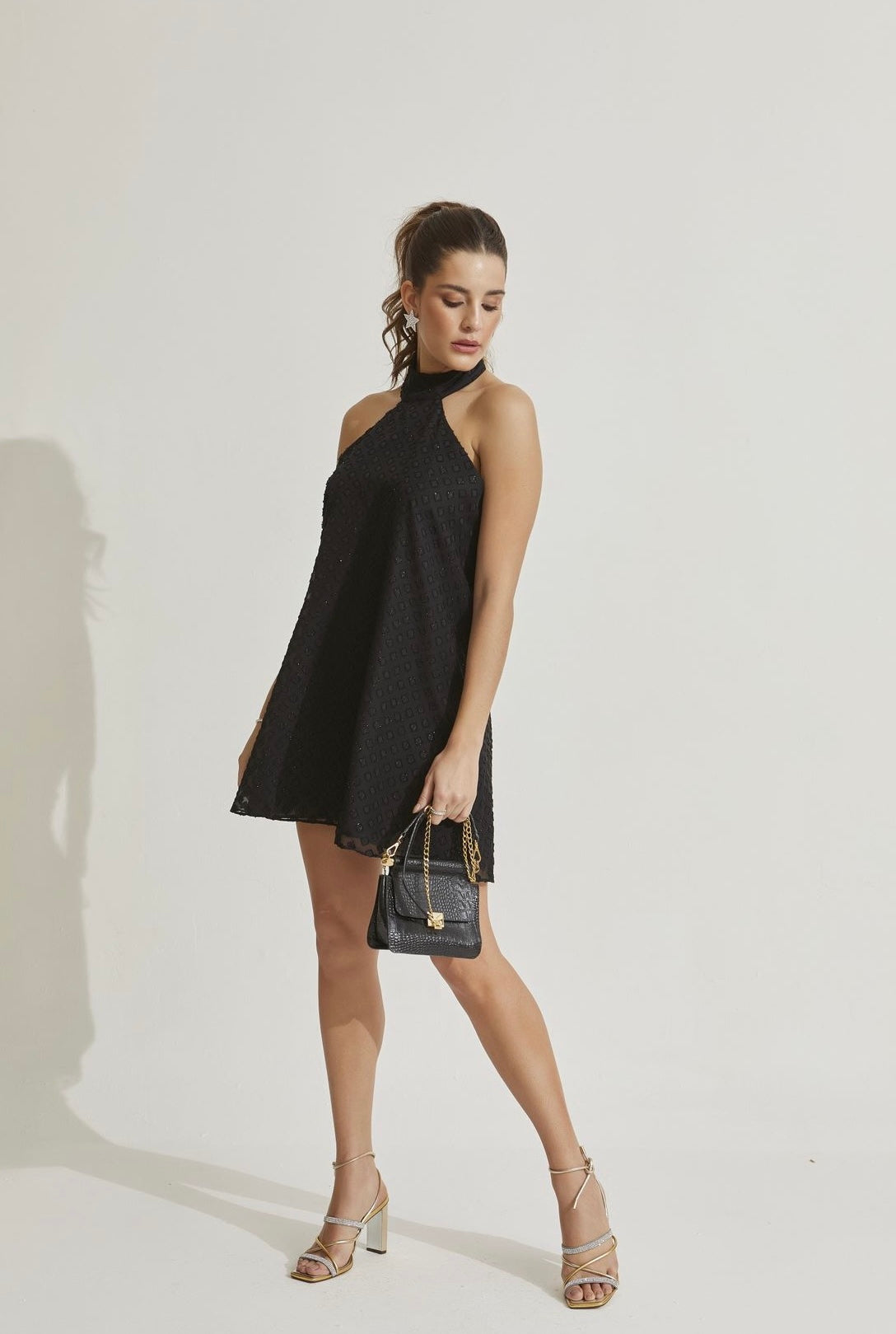 MN Chiffon Black Dress - Rio Brazilian Boutique
