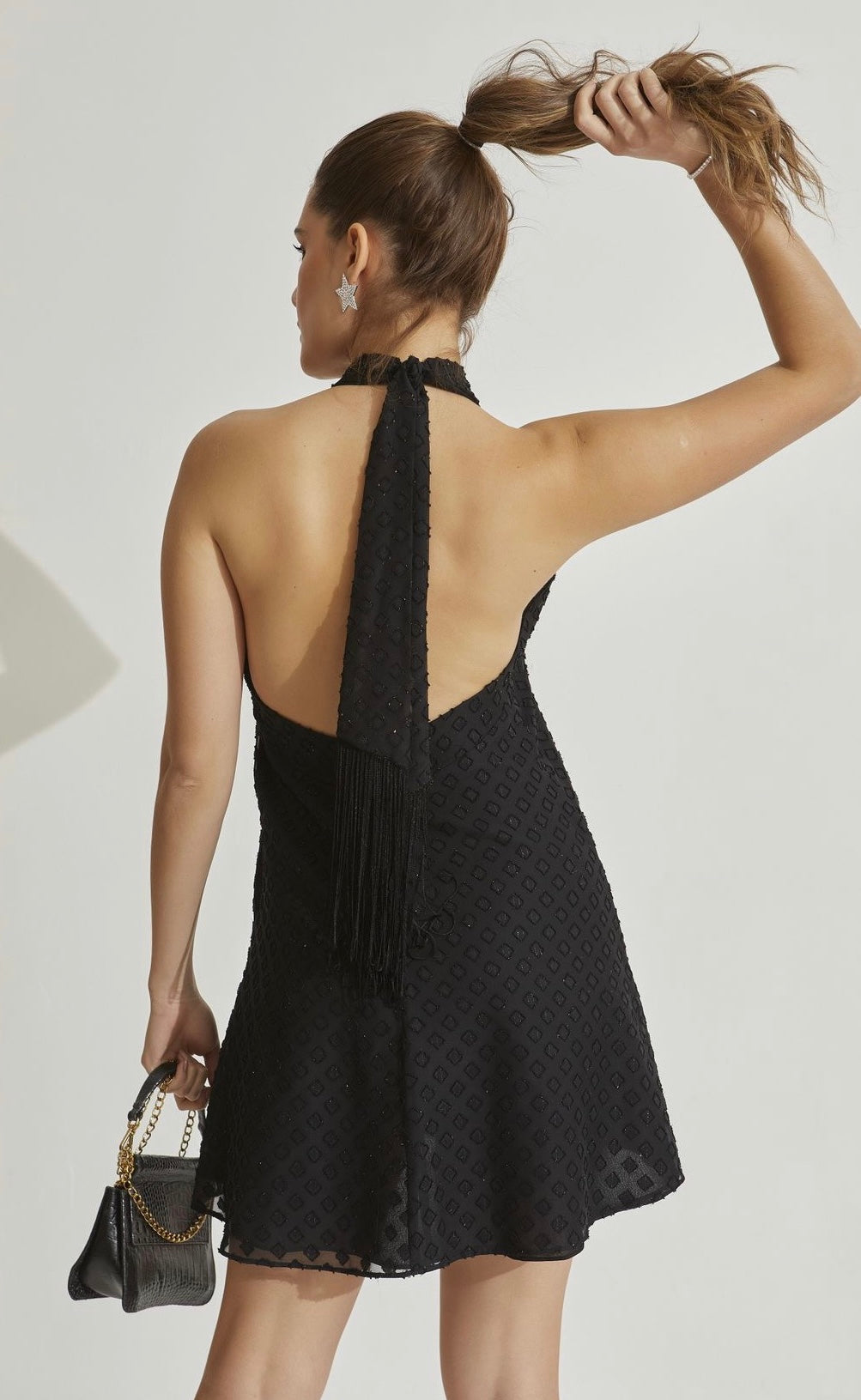 MN Chiffon Black Dress - Rio Brazilian Boutique